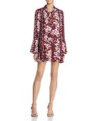 Parker Cathryn Floral Tie-neck Silk Mini Dress - 100% Exclusive