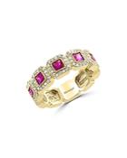 Bloomingdale's Ruby & Diamond Milgrain Ring In 14k Yellow Gold - 100% Exclusive
