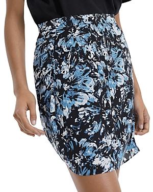 The Kooples Firework Floral Print Silk Wrap Mini Skirt