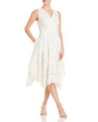 Karl Lagerfeld Paris Eyelet Midi Dress
