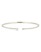 Hueb 18k Yellow Gold Spectrum Diamond And Cultured Freshwater Pearl Collar Necklace, 13