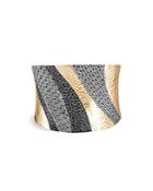John Hardy 18k Yellow Gold And Sterling Silver Classic Black Sapphire And Black Spinel Extra Wide Cuff Bracelet