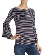 Frame Striped Bell-sleeve Top