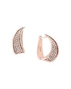 Bloomingdale's Pave Diamond Huggie Earrings In 14k Rose Gold, 0.40 Ct. T.w. - 100% Exclusive