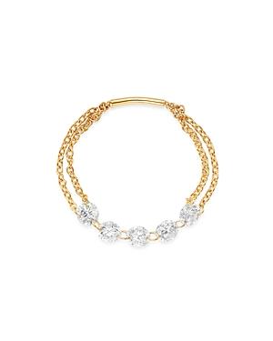 Aerodiamonds 18k Yellow Gold Quintet Diamond Chain Ring
