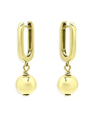 Aqua Beaded Huggie Drop Earrings In 18k Gold Plated Sterling Silver - 100% Exclusive