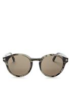 Tom Ford Lucho Round Sunglasses With Barberini Lenses, 49mm