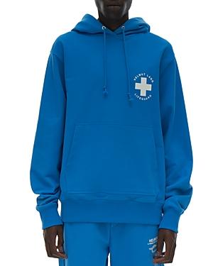 Helmut Lang Knots Cotton Lifeguard Logo Print Hoodie