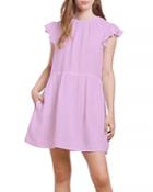 Velvet By Graham & Spencer Evonne Ruffle Sleeve Mini Dress