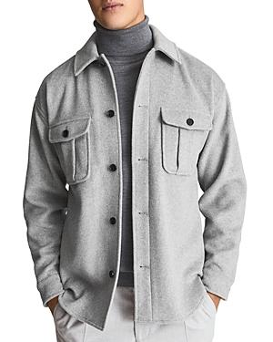 Reiss Liam Wool Blend Solid Regular Fit Shirt Jacket