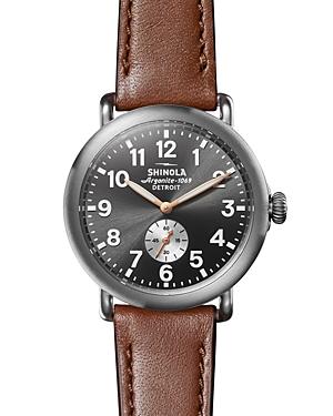 Shinola Runwell Brown Leather Strap Watch, 41mm