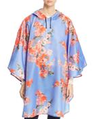 Joules Floral Packable Poncho