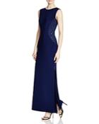 Laundry By Shelli Segal Embellished Side Jersey Gown