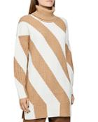 Reiss Alba Diagonal Stripe Ribbed Tunic Sweater