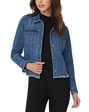 Liverpool Los Angeles Raw Hem Denim Trucker Jacket