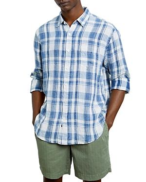 Rails Havana Linen Plaid Relaxed Fit Button Down Shirt