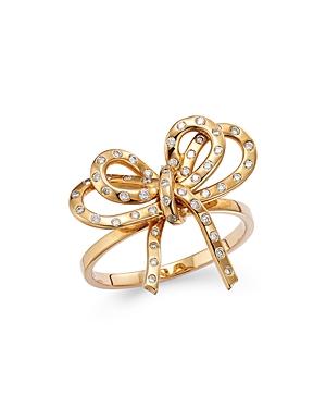 Hueb 18k Yellow Gold Romance Diamond Bow Ring