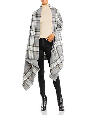 Aqua Plaid Cape Reversible Wrap - 100% Exclusive
