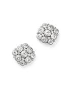 Judith Ripka Sterling Silver Snowflake Stud Earrings With White Sapphire