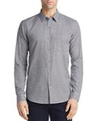 Theory Rammy Gingham Flannel Regular Fit Shirt