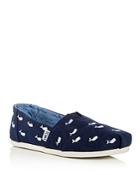 Toms Women's Whale Embroidered Alpargata Flats