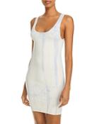 Aqua Tie Dyed Ribbed Tank Dress - 100% Exclusive