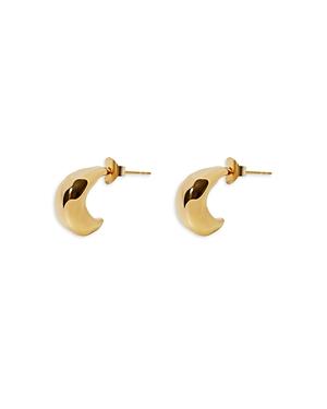 Argento Vivo Hammered J Hoop Earrings