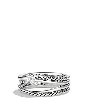 David Yurman X Crossover Ring With Diamonds