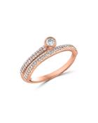 Bloomingdale's Diamond Bypass Ring In 14k Rose Gold, 0.40 Ct. T.w. - 100% Exclusive