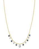 Meira T 14k White Gold & 14k Yellow Gold Blue Sapphire & Diamond Dangle Statement Necklace, 16-18