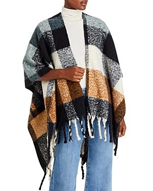 Echo Field Plaid Ruana