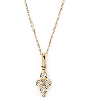 Diamond Bezel Pendant Necklace In 14k Yellow Gold, .20 Ct. T.w.