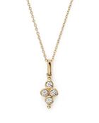Diamond Bezel Pendant Necklace In 14k Yellow Gold, .20 Ct. T.w.
