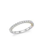 Bloomingdale's Diamond Band With Beaded Accent In 14k Yellow & White Gold, 0.35 Ct. T.w. - 100% Exclusive