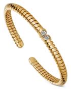 Marina B 18k Gold Trisolina Diamond Bangle Bracelet