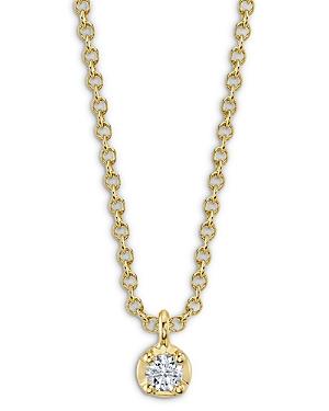 Moon & Meadow 14k Yellow Gold Diamond Solitaire Pendant Necklace, 18 - 100% Exclusive
