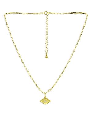 Bloomingdale's Marc & Marcella Diamond Evil Eye Pendant Necklace In 18k Gold Plated Sterling Silver, 0.03 Ct. T.w, 16-18 - 100% Exclusive