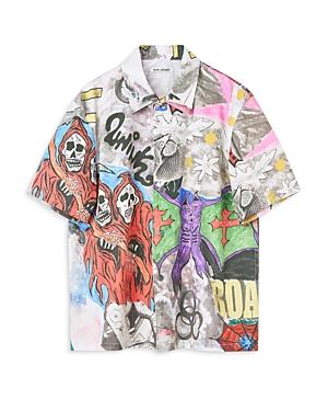 Our Legacy Box Skeleton Print Regular Fit Button Down Shirt