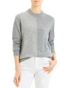 Theory Colorblocked Crewneck Cashmere Sweater
