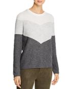 Design History Color-block Back-zip Sweater