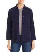 Eileen Fisher Textured Stand-collar Jacket