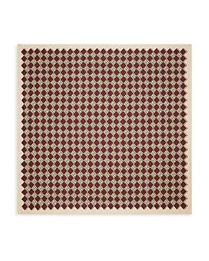 Tory Burch 3d Checkered Logo Silk Scarf