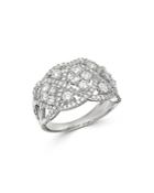 Bloomingdale's Diamond Art Deco Statement Ring In 14k White Gold, 1.5 Ct. T.w. - 100% Exclusive