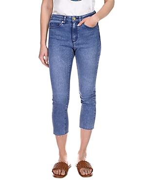Michael Michael Kors Skinny Cropped Raw Hem Jeans In Vintage Wash