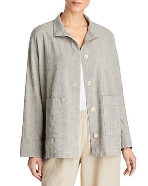 Eileen Fisher Engineer Stripe Boxy Jacket