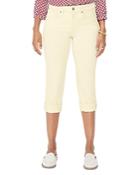 Nydj Petites Marilyn Cuffed Cropped Jeans In Marigold