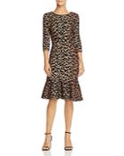 Milly Textured Leopard-print Dress