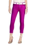 Lauren Ralph Lauren Cropped Skinny Jeans In Bright Magenta