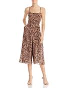 Fame And Partners Open-back Animal-print Jumpsuit