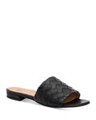 Aquatalia Women's Talia Woven Leather Slide Sandals